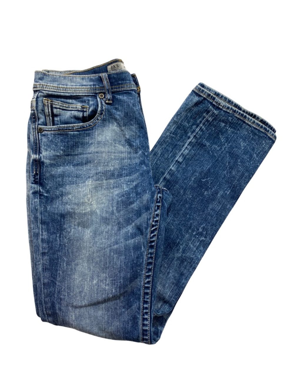 BKE Buckle Jake Straight Jeans Men’s 32 Long Blue Medium Wash Denim